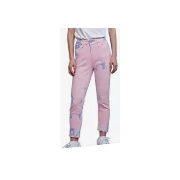 Levi’s 721 high rise skinny ankle size 28 pink purple tie dye. - Picture 2 of 10